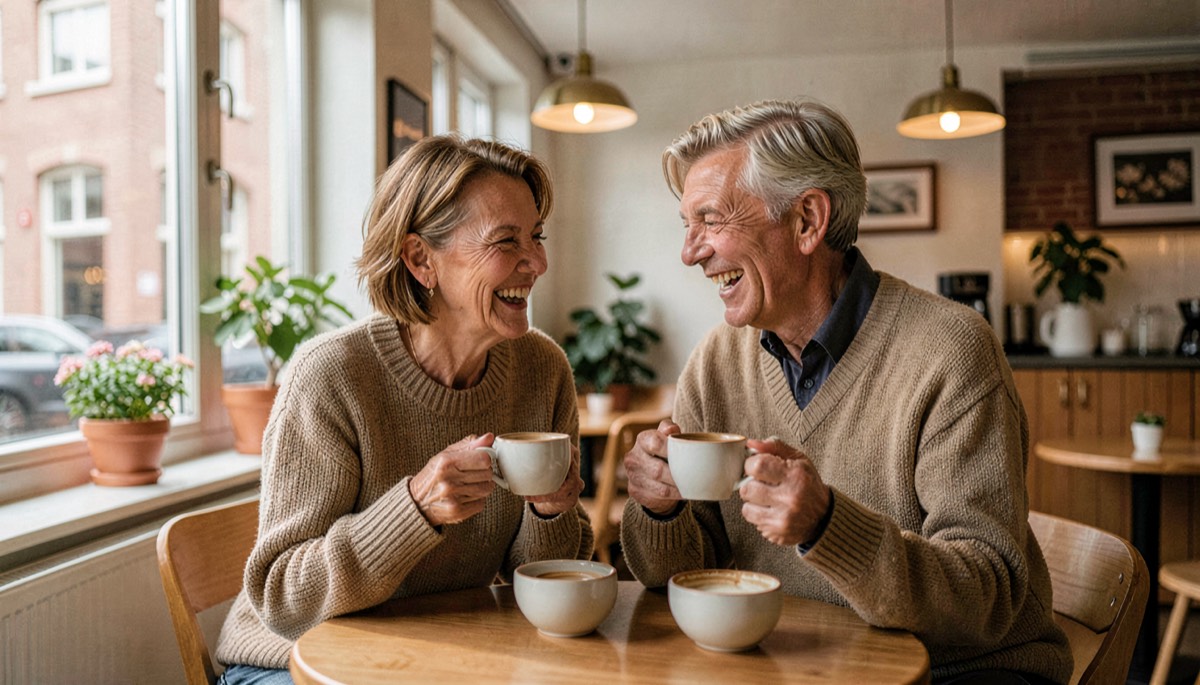 Dating over 40 i Danmark - par i café